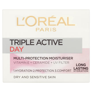  Buy L'Oreal paris triple active day moisturiser dry & sensitive skin in sri lanka