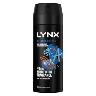 Lynx Attract For Him Dark Pomegranate & Sandalwood Scent Body Spray 150ml