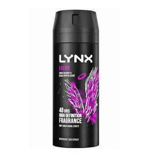 Lynx Body Excite Spray Crisp Coconut & Black Pepper Scent 150ml