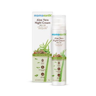 Mamaearth Aloe Vera  & Ashwagandha Night Cream for a Youthful Glow – 50 g