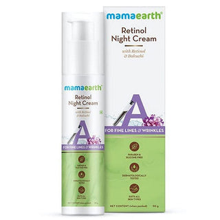 Mamaearth Retinol & Bakuchi Night Cream for Anti Aging, Fine Lines and Wrinkles - 50 g