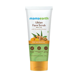 Mamaearth Ubtan Face Scrub With Turmeric & Walnut For Tan Removal - 100g