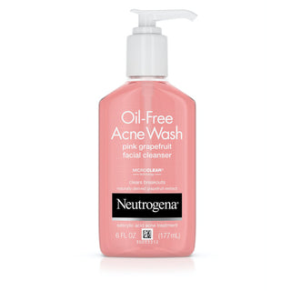 Neutrogena Oil Free Pink Grapefruit Acne Face Wash & Cleanser with Vitamin C & Salicylic Acid  177ml