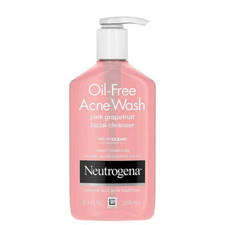 Neutrogena Oil Free Pink Grapefruit Acne Face Wash & Cleanser with Vitamin C & Salicylic Acid  269ml