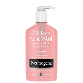 Neutrogena Oil Free Pink Grapefruit Acne Face Wash & Cleanser with Vitamin C & Salicylic Acid  269ml