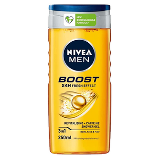 NIVEA Men Shower Gel Boost Revitalising & Caffeine Body Wash 250ml