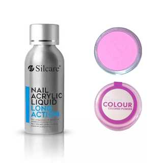 Silcare Garden of Colours - Nail Colored Powder 4g with Nail Acrylic Liquid - 50ml