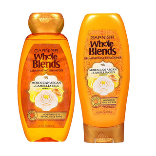 Garnier Whole Blends Illuminating with Moroccan Argan and Camellia Oil Bundle Pack